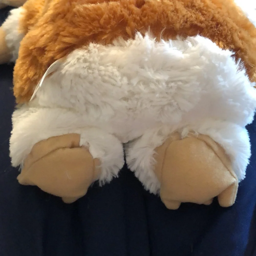 Plush Orange and White Stuffed Animal - Soft Cozy Toy